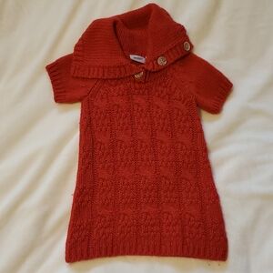 Arizona Jean Company Red Cable Knit Tunic Sweater, 12 Months
